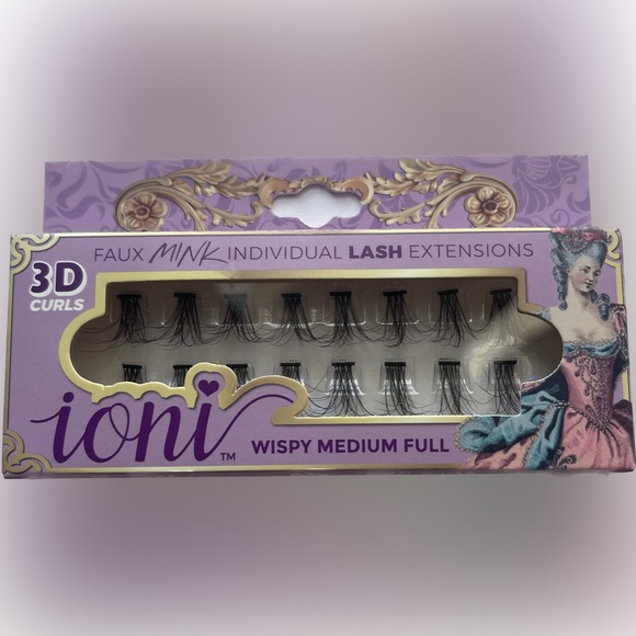 NEW IONI Faux Mink Individual Lash Extensons 3-STRAND Medium-Full & Eyelash Glue - Picture 4 of 6